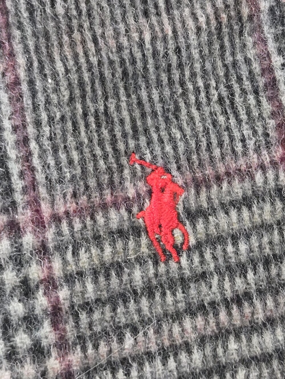 Polo Ralph Lauren Wool Blend Reversible Scarf Made in Italy - Picture 6 of 6